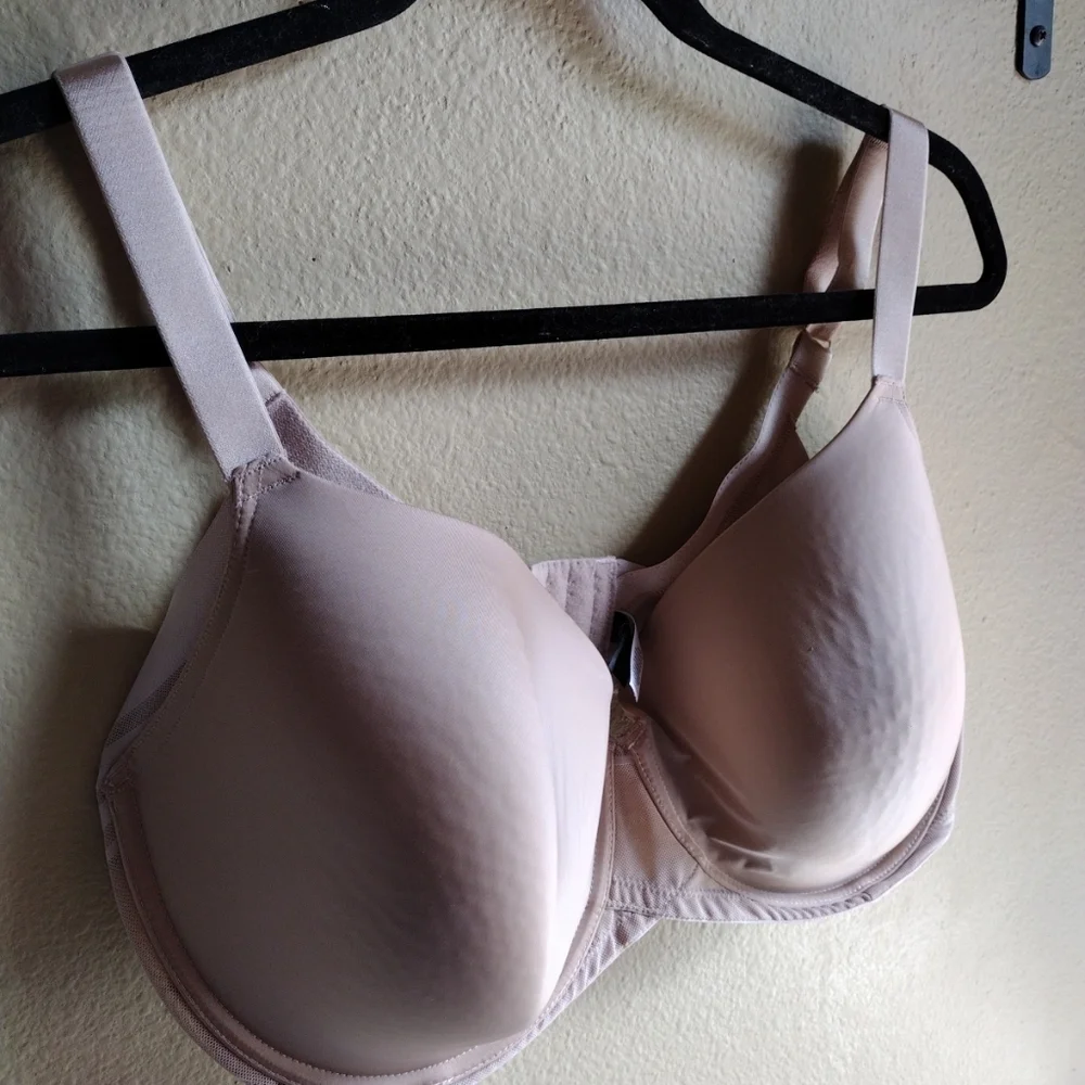 Paramour Women's Nude Lightly Padded Underwire Bra Sz 40DDD- Adjustable Strap
